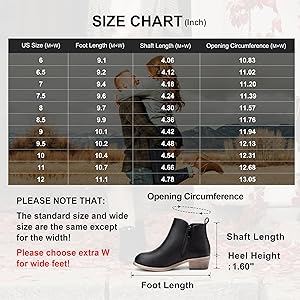 Amazon.com | Jeossy Women's Black Ankle Boots, Classic Low Heeled